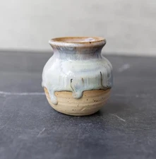 Rustic Speckled Stoneware Clay Handmade Pottery Bud Vase
