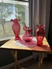 Vintage FENTON CRANBERRY/Red VASES