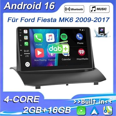 DAB+ Für Ford Fiesta MK6 2009-2017 Carplay Autoradio Android 16 GPS Navi Kamera+