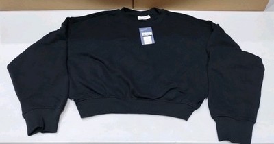 New Women's Universal Thread, Blk Pullover Cropped Sweater, Size Small