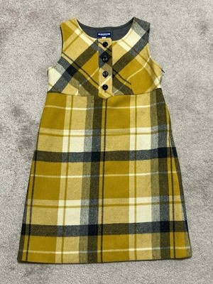 Burberry BLUE LABEL Yellow Check Sleeveless Dress Size: 38 [EX] ship From JAPAN