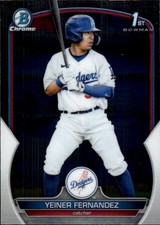 2023 Bowman Yeiner Fernandez #BCP-138 Chrome Prospects Los Angeles Dodgers 34G