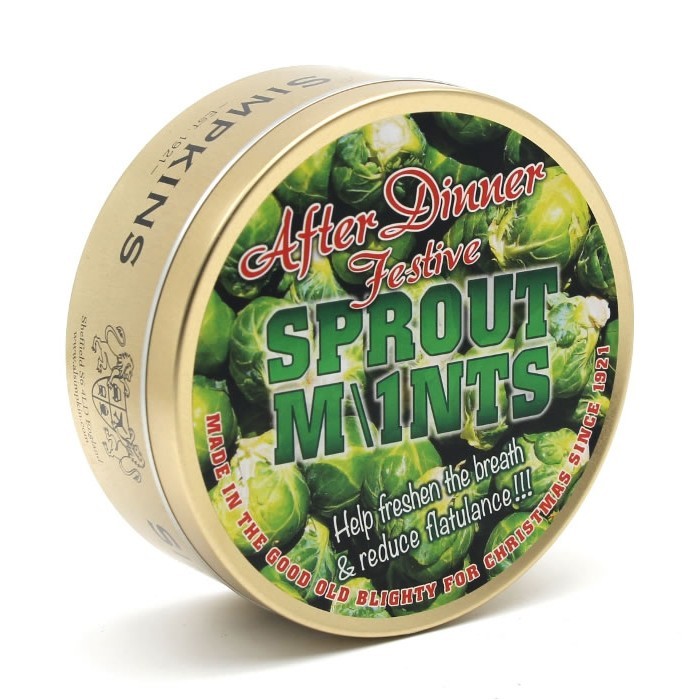 Simpkins After Dinner Festive Sprout Mints 200g Help freshen the breath