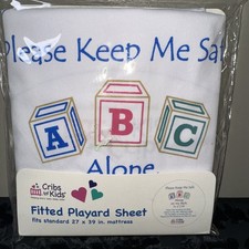 NIP CRIB SHEET FOR KIDS FITTED PLAYARD SHEET FITS STANDARD 27" BY 30" MATTRESS