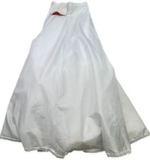 Love Two Slips Womens Crinoline Lace Trim Petticoat Wedding Size 8 White