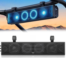 25 Inch UTV Sound Bar, ATV Soundbar Bluetooth with RGB Lighting, IP66 Waterproof