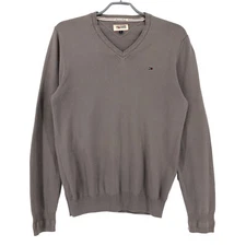 Tommy Hilfiger Men's Casual V-Neck Brown Sweater Size M