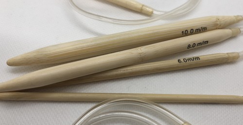 Bambus-Rundstricknadel, 80cm lang,in den Stärken 4, 6, 8 oder 10mm Freie Auswahl - Bild 1 von 5