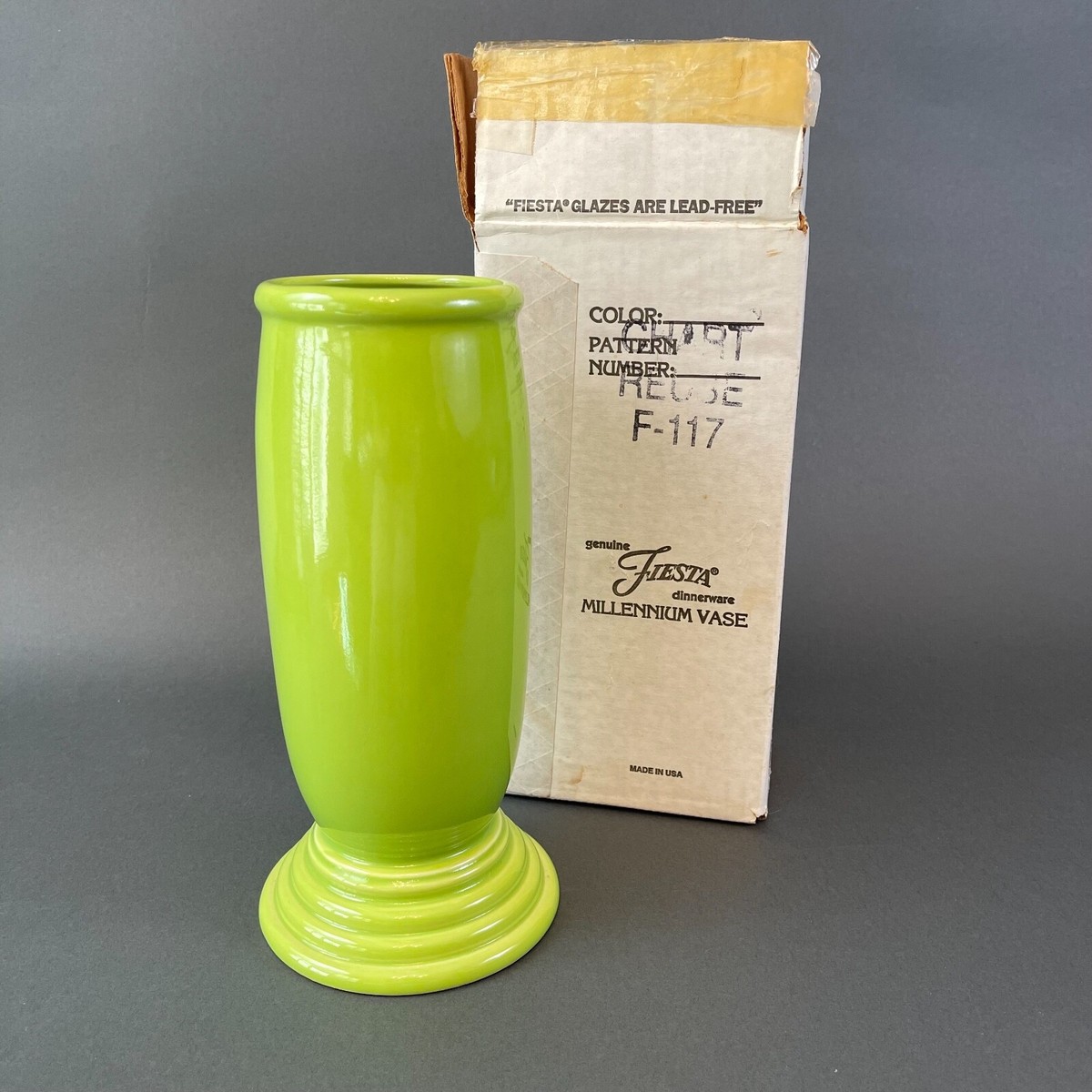 Fiesta Ware Millennium III Vase in Chartreuse New In Box
