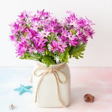 US 4pcs 18 Heads Artificial Daisy Flower Branch Vacation Mode Party Decoration