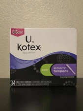U By Kotex Security Tampons, Super Absorbency, 34 Count Unscented