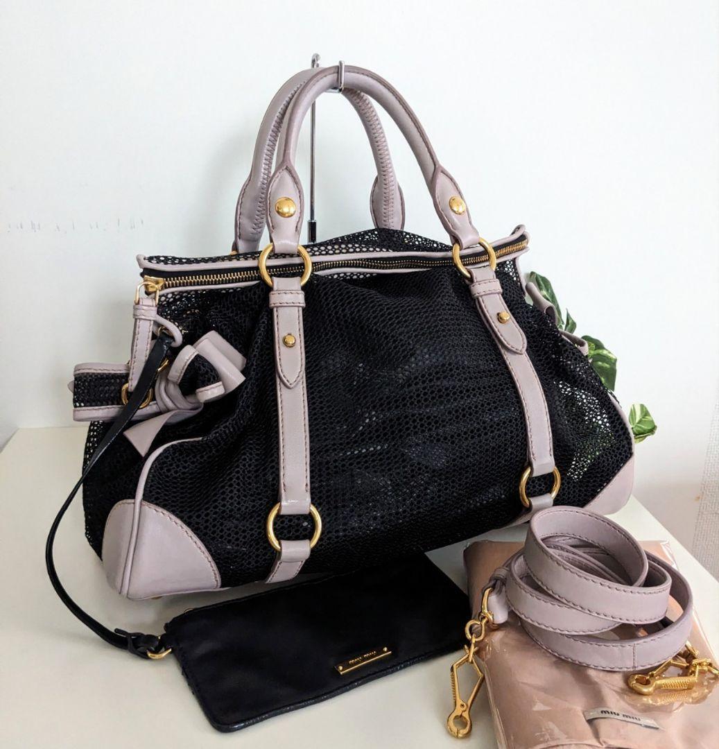miumiu☆サイドリボン2way bag(miu miu ミュウミュウ サイド miumiu☆サイドリボン2way bag(miu miu ミュウミュウ サイド