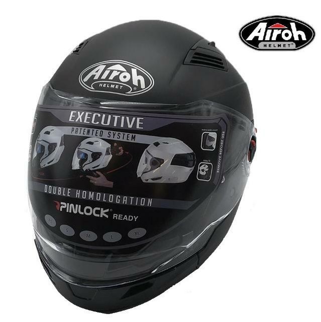 Casco Airoh Executive Modulare apribile doppia Visiera Nero opaco Taglia XS  | Acquisti Online su eBay
