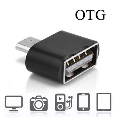 MARKENLOS Micro USB auf USB A 2.0 Adapter OTG Stick Telefon Daten Übertragung Schwarz A26