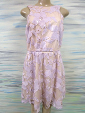 Soieblu Sequin Sleeveless Dress Violet A-Line Knee Length Medium NEW