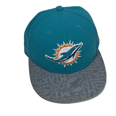 NFL Miami Dolphins New Era Reflective Bill Fitted Hat size 7 1/8
