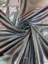 Metallic Lame Foil/ Polyester Fabric/Stretch Fabric/Light Weight By Yard