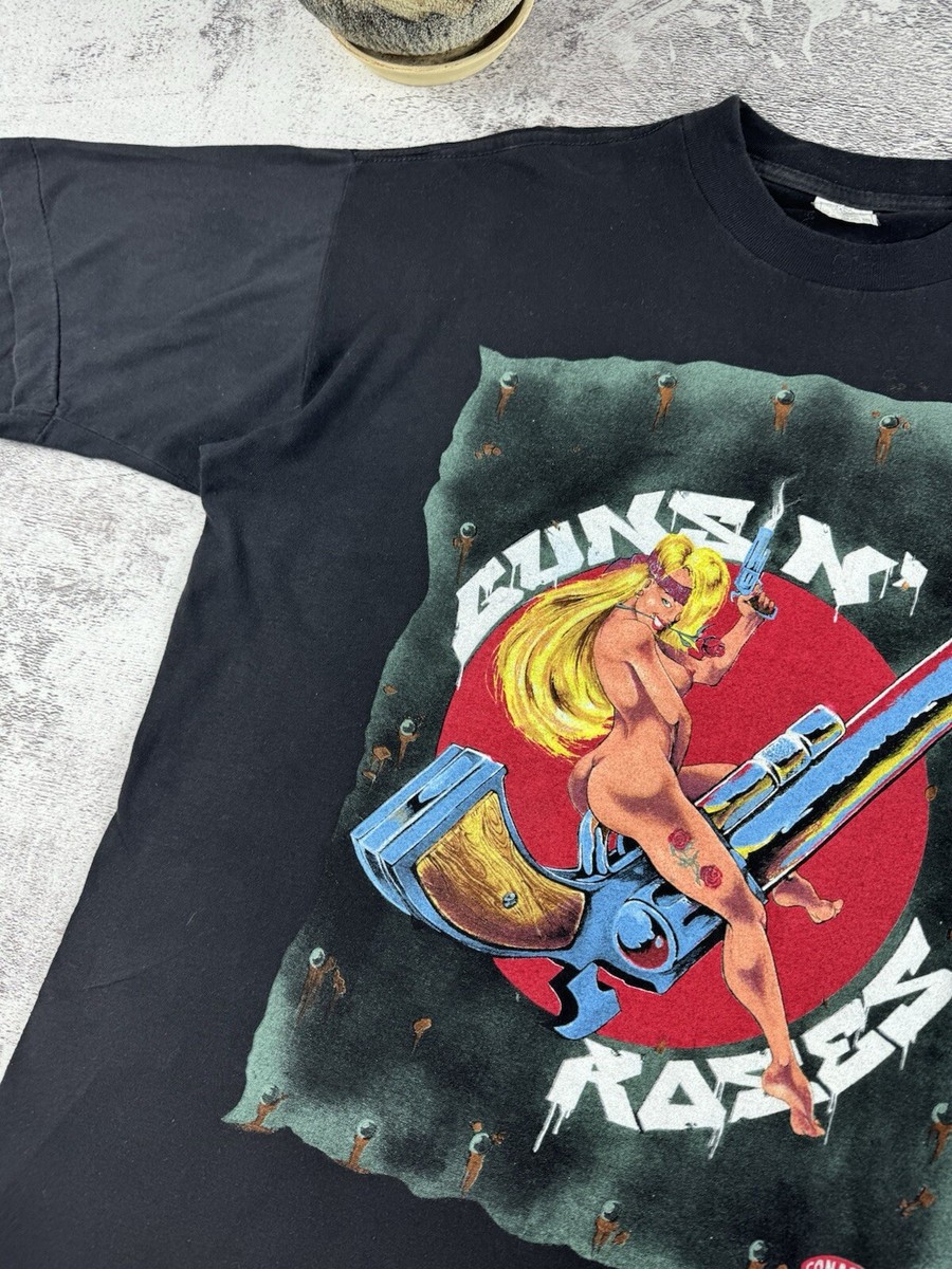 Vintage Guns N Roses 1992 Concert Girl Revolver Print RARE Tour