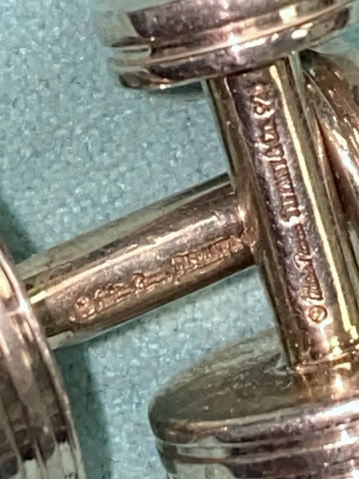 Gemelos Tiffany & Co. Jaspe Paloma Picasso Plata de Ley 925 De Colección  Foto 2 de 3