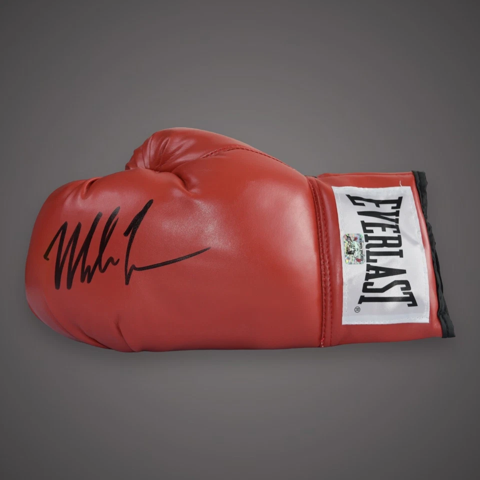 Framed Mike Tyson Signed Red Everlast Boxing Glove With COA £350 - Image 2 of 4