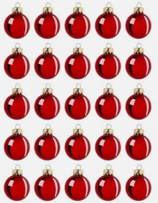 IKEA 25 Teile NEU Vinterfint Christbaumschmuck Kugeln 3,5 cm klein