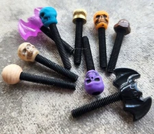 10 Tattoo Machine 1" Contact Screws 8-32 Copper Steel Brass Skull You Pick USA 