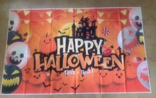 44 x66 Halloween Backdrop Pumpkins, , Polyester