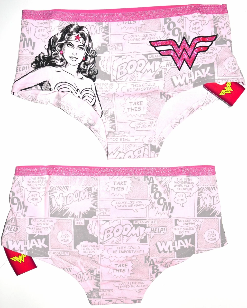 Wonder Woman Knickers Panties Underwear Pink Women Ladies UK Sizes 6 to 22