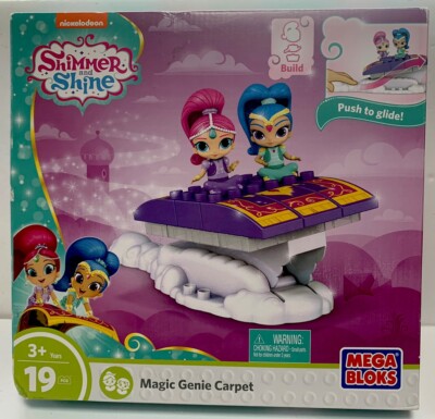 NICKELODEON SHIMMER AND SHINE MAGIC GENIE CARPET MEGA BLOKS TOYS 19 PCS NEW