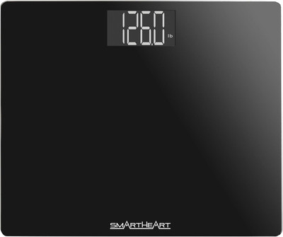 Wide Platform Digital Weight Scale | 551 Lbs / 250 Kg Capacity | Tempered Gla...
