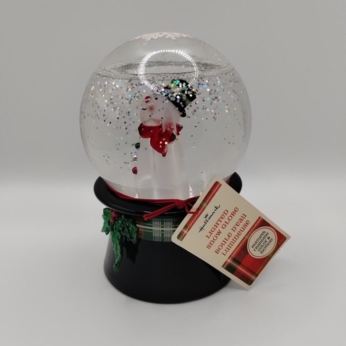 Hallmark Christmas Snow Globe Snowman Hat Color Changing Light Up Glitter - Picture 6 of 24