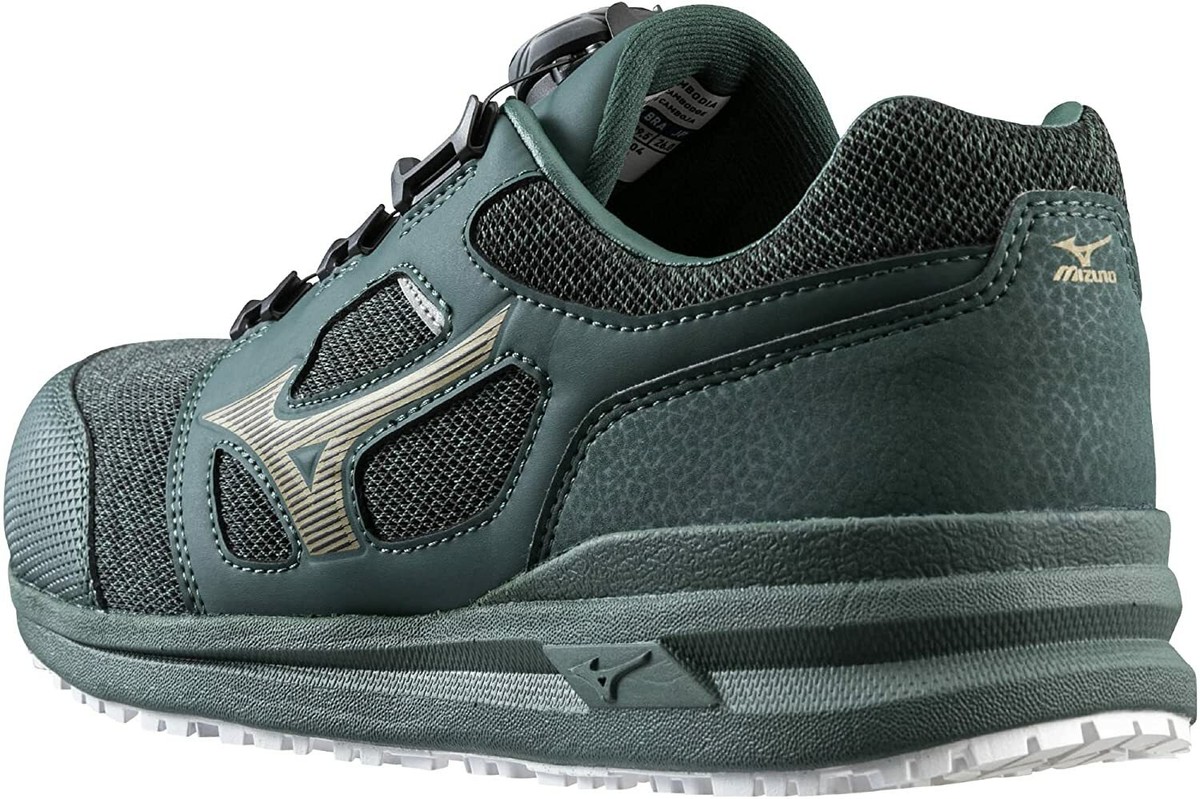 MIZUNO WORKING Safety Shoes ALMIGHTY LS2 52L BOA F1GA2202 Green