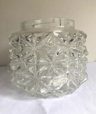 VINTAGE GLAS Lampenschirm DÄNISCHER STIL DECKEN WAND ARMATUR 60er 70er Ersatz