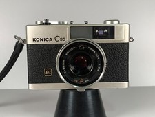  AS-IS Konica C35 E L EL Hexanon 38mm f2.8 35mm Film Camera From JAPAN