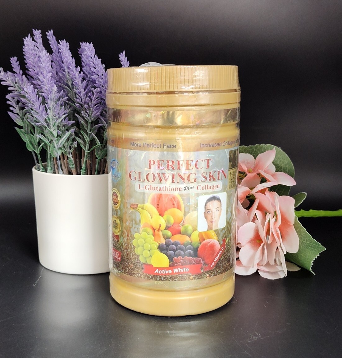 PERFECT GLOWING SKIN WITH L- GLUTATHIONE PLUS, VITAMIN C AND COLLAGEN
