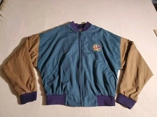 Vtg Nomad Jacket L, Made In USA Colorblock Hilton Active Jacket, Embroidered