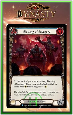 Blessing of Savagery Blue - FAB:Dynasty - DYN015 - Offizielle englische Karte