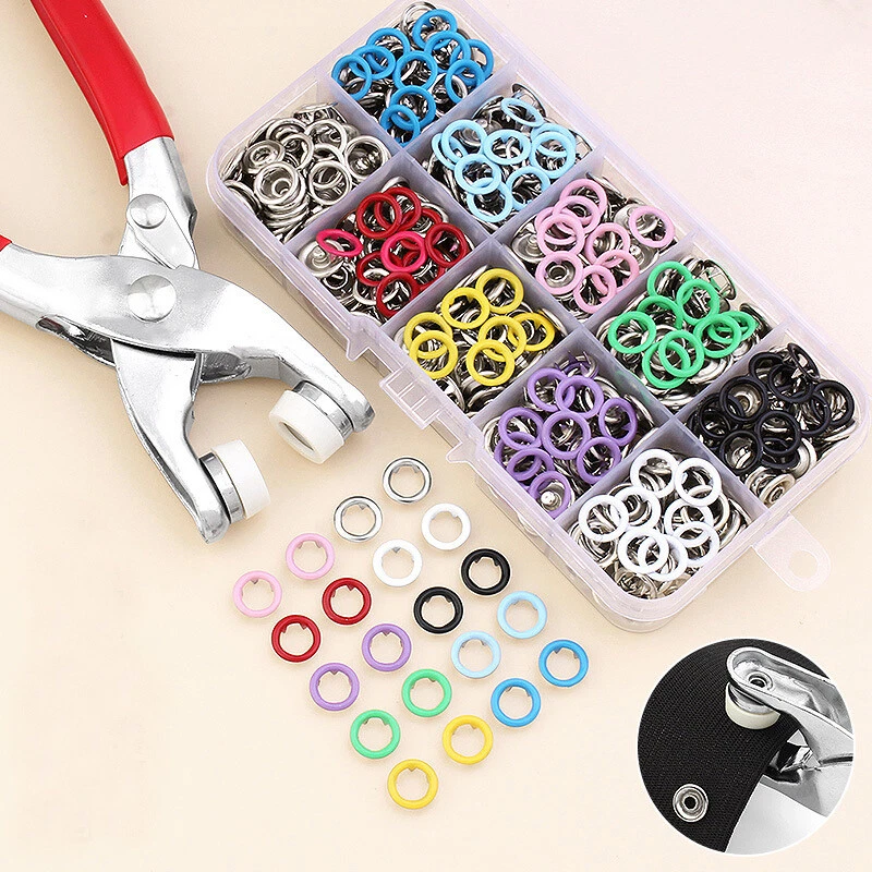 USA STOCK Metal Press Studs Snap Button Fastener + Plier Tool Kit Clothing DIY - Image 4 of 4