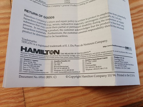 Hamilton CR700-200 Constant Rate Syrine 20 ul used - Bild 11 von 12