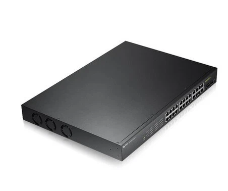 4718937609505 Zyxel GS1900-24HP Managed Gigabit Ethernet (10/100/1000) 1U Black  - Image 3 of 4