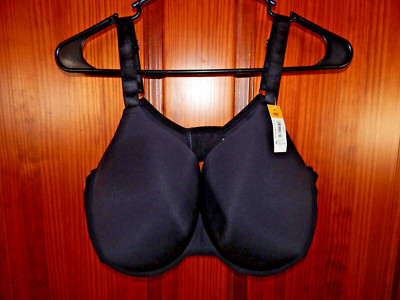 NOBO BLACK T-SHIRT BRA, UNDERWIRE, MEDIUM LINING, SIZE 42 D, 40036, NWT