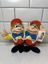 Disney Tweedle Dee & Tweedle Dum bean bag stuffed plush Club Disney