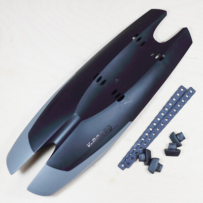 SKS 10099 MUD X-Board Spritzschutz Uunterrohr Gummi Befestigungsteile schwarz
