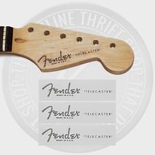 Fender Tele USA Waterslide Guitar Neck Headstock Decals Set of 3 