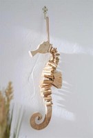 "Deko HäNger \"Seepferdchen\" Aus Treibholz, 45 Cm Hoch, TüR Wand Fenster HäNgedeko"