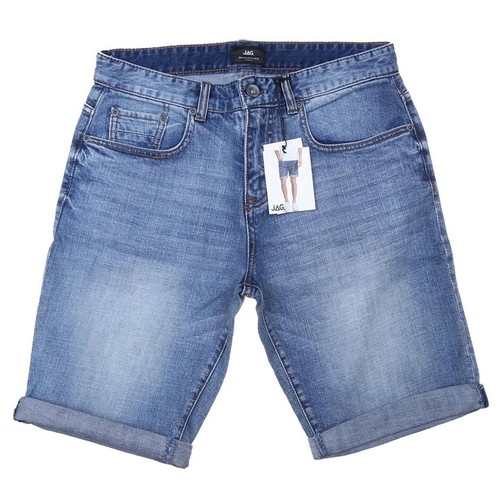 Pocket Blue Stretch Denim Mens Shorts 