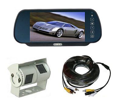 Rear view system 7" Mirror Monitor & Double twin Sony CCD Camera