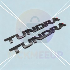2pcs Door Side Badge For 2007-2013 Tundra Letters Emblem Replacement Matte Black