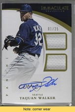 2015 Panini Immaculate Dual Materials 1/25 Taijuan Walker #6 Auto READ i5q