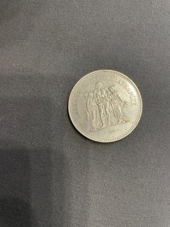 Pièce 50 francs hercule argent 1974